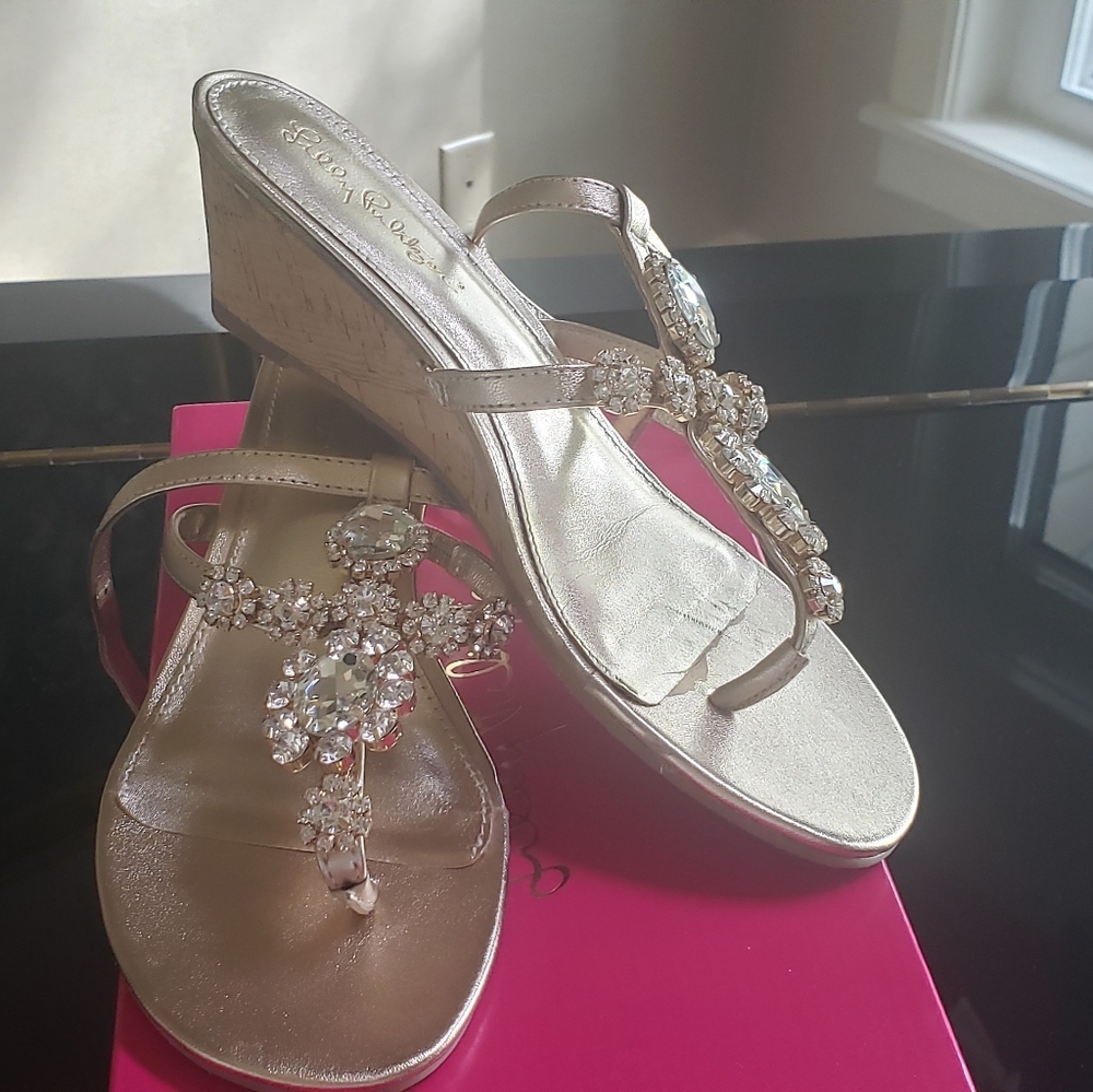 Lily pulitizer katelyn gold sandals